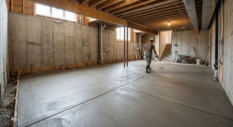 Basement Slab Installation in Tulsa County, OK