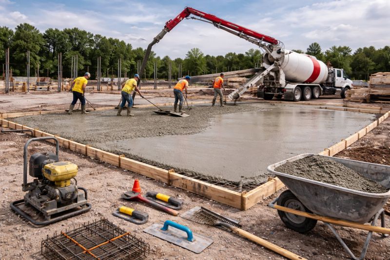 Commercial Slab Construction in Sand Springs, OK