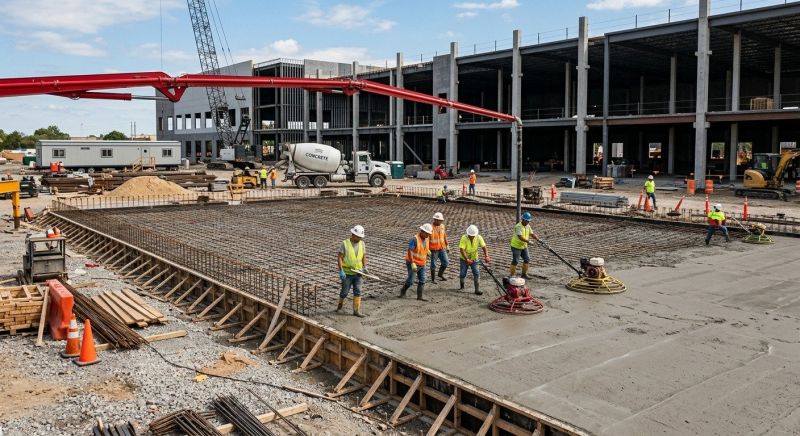 Commercial Slab Construction in Wagoner County, OK