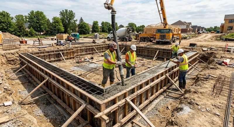 Foundation Wall Pouring in Bixby, OK