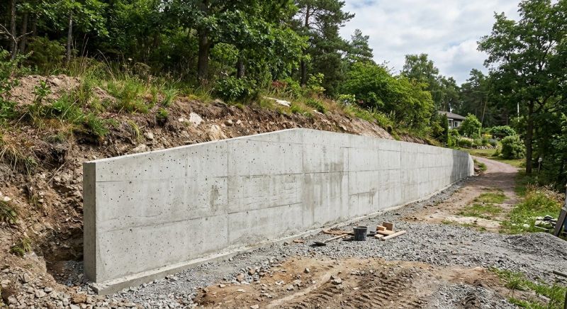Concrete Wall Installation project example